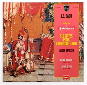 JANOS STARKER Bach cello solo suites french 1974 Philips 6755004 2 LP - Imagen 1 de 4