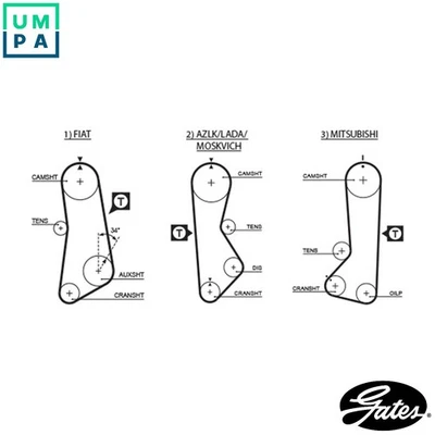 TIMING BELT 5002 FOR MITSUBISHI SAPPORO/Mk/II GALANT/Station/Wagon/Break  LADA - Image 1 of 4