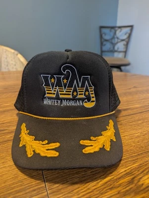 Sombrero de camionero usado raro Whitey Morgan de espuma negra Snapback Foto 1 de 4