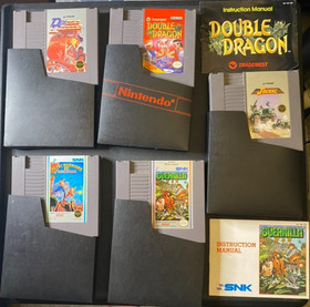 NES Game Lot Of 5  Double Dragon Dribble Jackel Akari Warriors 2 Guerrilla War