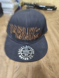 Gorra de béisbol Harley-Davidson para hombre bordada Harley ajustada gorra 7 3/8 negra nueva - Imagen 1 de 4