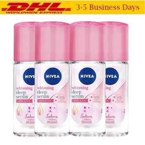 4x Serum Nivea Deep Sakura Deodorant Roll Whitening 40 ml White Firm Vitamin - Picture 1 of 5