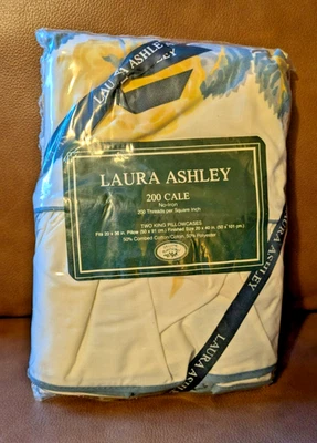 Fundas de almohada vintage Laura Ashley King, rosas amarillas Alba Rose NOS Foto 1 de 4