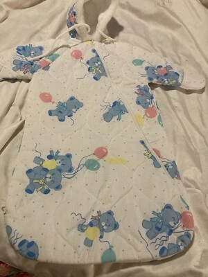 Cochecito con capucha unisex vintage NUEVO NOS 0-6 meses ropa exterior cremallera bidireccional Foto 1 de 4