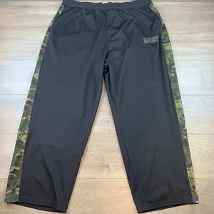 MMA Elite Vintage Camo Wide Leg Sweatpants Men’s 2XL Black Kick Boxing Workout - Picture 1 of 16