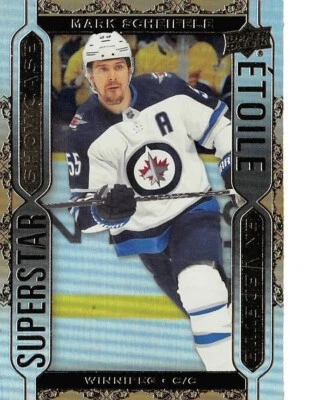 22-23 UD Superstar Showcase CHROME HOLO GOLD SS-12 Mark Scheifele COLLECTOR MINT - Image 1 of 2