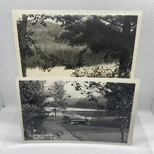 Lot of 2 New York Postcards * Gilbert Lake State Park Laurens NY RPPC Real Photo - Picture 1 of 5
