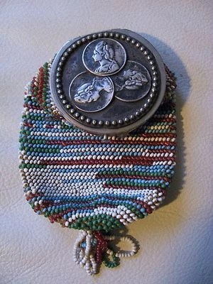 Moeda feminina antiga têxtil vitoriana Art Nouveau Tam O Shanter bolsa miserável 1800s - Imagem 1 de 4