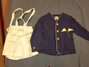 Vintage Boys blaser sailor outfit Navy Blue Twigs size 5 - Picture 1 of 5