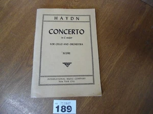 HAYDN Concerto for Cello & Orchestra Score in C major / 2326 Int. Music Co. - Picture 1 of 16