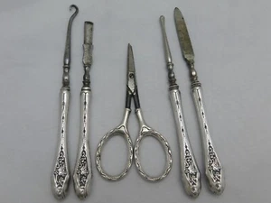 NAGELSET – MANIKÜRSET SILBER 800-ER UM 1900 - Bild 1 von 3