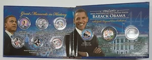 The Obama Collection 9 monete colorate totali con $ 1, 50C e quarti - Foto 1 di 5