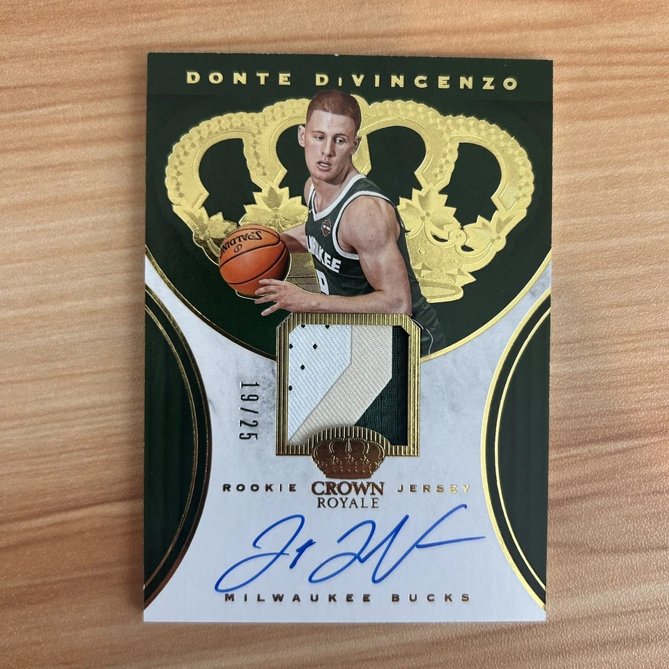 2018-19 Panini Crown Royale Donte Divincenzo Rookie Jersey Auto Patch /25 Bucks - Image 1 of 4