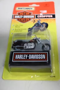 1993 MATCHBOX - HARLEY DAVIDSON purple softail CHOPPER die cast metal - Picture 1 of 5