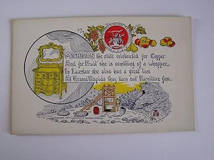 1907 State of Michigan Vintage Unused Postcard - Picture 1 of 2