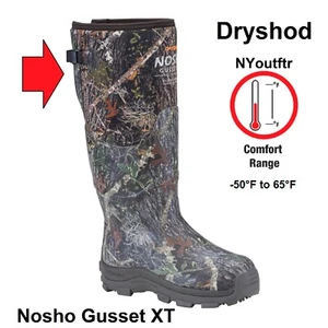 Dryshod Sizes 7-16 Men's Nosho Gusset XT Ultra Hunt Camo NSGX-MH-CM Big Game - Picture 1 of 11