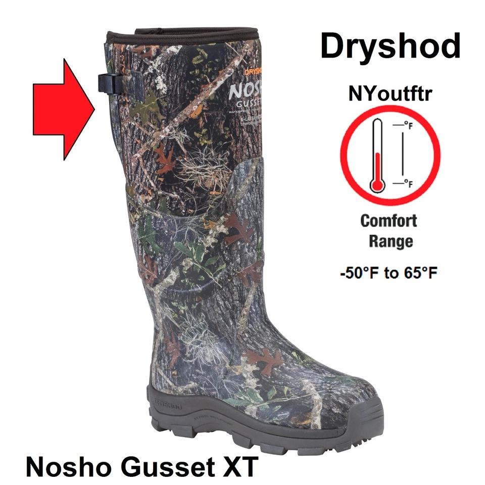 Dryshod Sizes 7-16 Men's Nosho Gusset XT Ultra Hunt Camo NSGX-MH-CM Big Game - Image 1 of 4