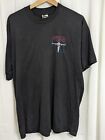 Vintage Fruit of the Loom Graphic t shirt Single Stitch Size XL Black Med City