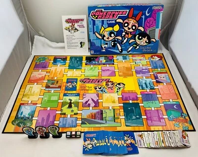 2000 Powerpuff Girls: Saving the World Before Bedtime Game Milton Bradley Great - Image 1 of 4