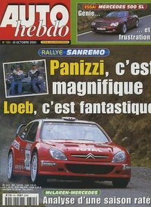 AUTO HEBDO n°1311 10/10/2001 MASERATI 3200GT RALLYE SAN REMO - Imagen 1 de 1