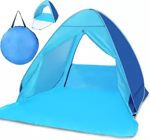 Pop up Beach Tent Automatic Pop up Instant Shade Sun Shelter UPF 50+ Portable C - Picture 1 of 8