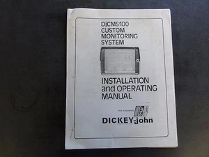 DICKEY-john DjCMS100 Custom Monitoring System Installation & Operating Manual - Picture 1 of 1