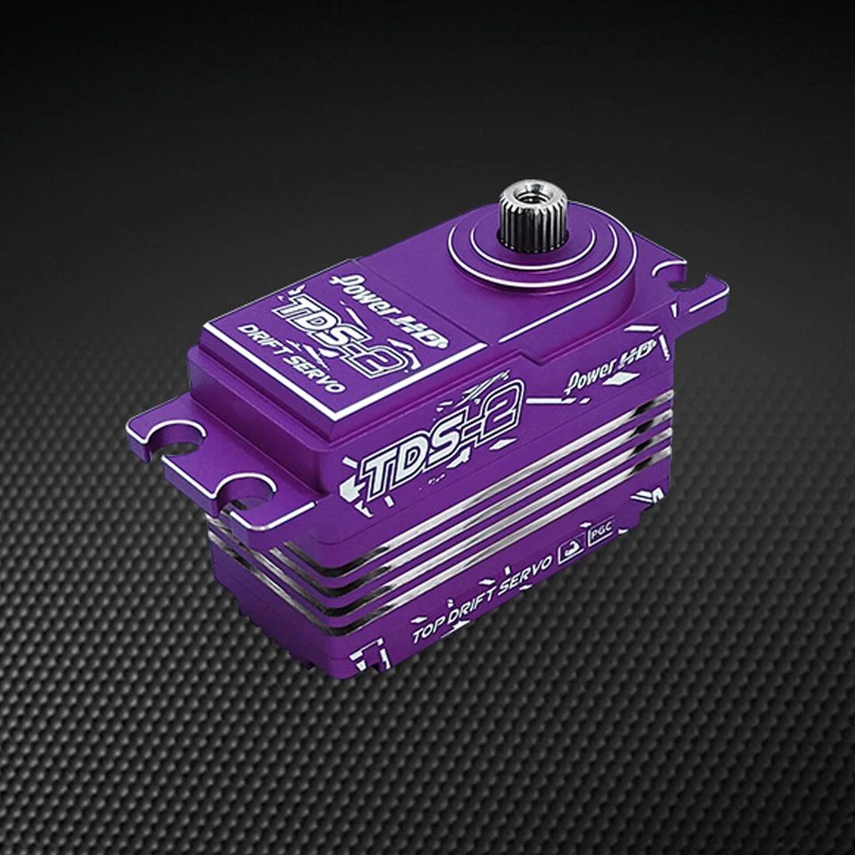 POWER HD TDS-2 Coreless Motor 347.2 oz / 0.09 Titanium & Steel Gear Purple Servo - Image 1 of 1