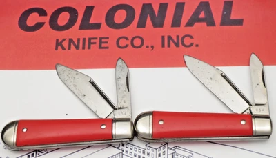 Vintage USA Stamped Made by COLONIAL KNIFE CO Swell End Jack Knives - Lot of Two - Image 1 of 4