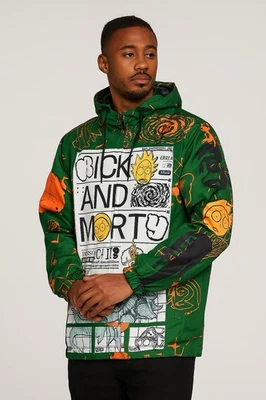 Members Only Rick & Morty Dimension C-13 Hooded Jacket Style # Size S - L - Image 1 of 4