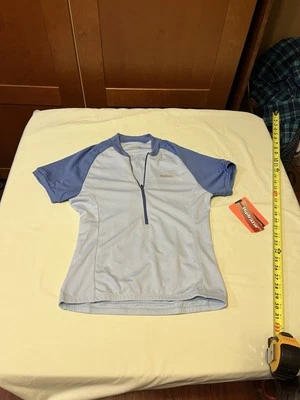 Camiseta deportiva de ciclismo Hind para mujer con media cremallera talla grande azul poliéster HECHA EN EE. UU. - NUEVA CON ETIQUETAS Foto 1 de 4