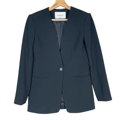 Blazer Babaton Rockwell XS/S tela japonesa minimalista mamá rica dinero viejo $228 Foto 1 de 4