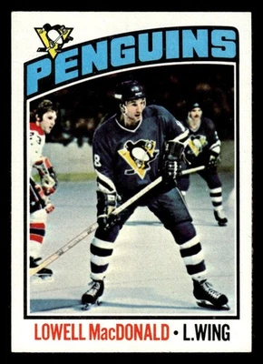 1976 TOPPS LOWELL MACDONALD 33 NRMT HOCKEY PITTSBURGH PENGUINS - Image 1 of 2