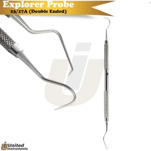 Dental Explorer Probe 23/17A Double End Hygiene Tooth Scraper Examination Probes - Picture 1 of 3