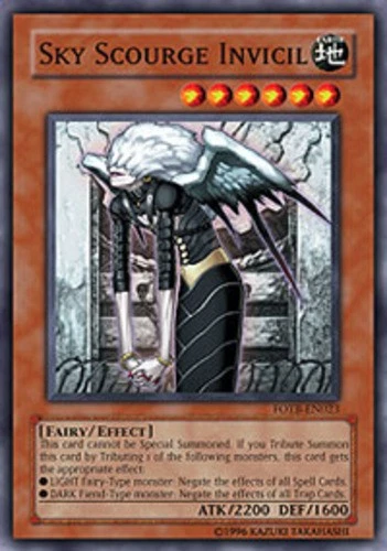 Sky Scourge Invicil - FOTB-EN023 - Super Rare - Unlimited Edition - Damaged - Image 1 of 1