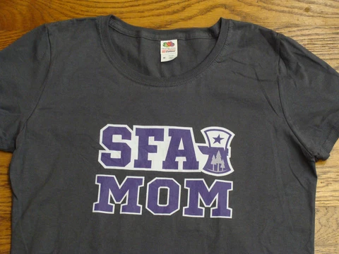 Stephen F Austin SFA LumberJacks Mom New Gray Short Sleeve Tee Shirt Size Med Cover