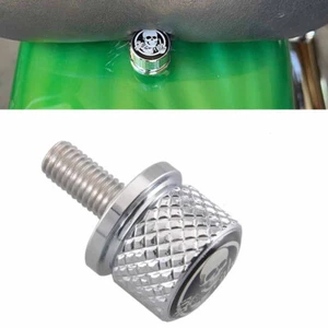 Chrome Rear Fender Seat Bolt Screw w/Skull Pattern For Indian Scout Model 15-22 - Picture 1 of 13