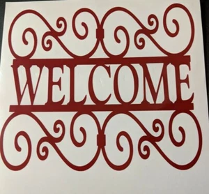Letrero de bienvenida calcomanía de pared marrón para el hogar pegatina de vinilo arte - Imagen 1 de 2
