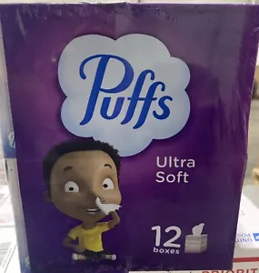Puffs Ultra Soft Facial Tissues, 12 Cubes 56-2 Ply Facial Tissues Per Box - Picture 1 of 5