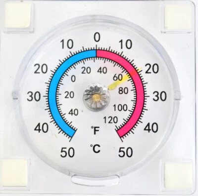 WINDOW THERMOMETER INDOOR OUTDOOR GARDEN GREENHOUSE CONSERVATORY UK STOCK - Image 1 of 4