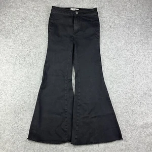 We the Free People Youthquake Flare Stretch Cropped Jean Womens 26 Black Boho - Picture 1 of 14