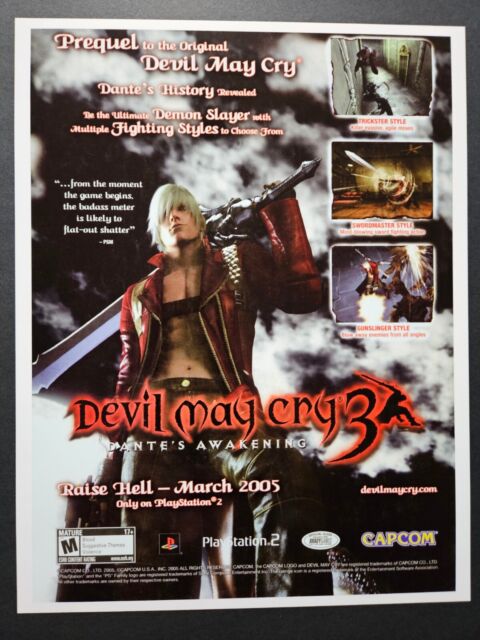 Capcom Devil May Cry 3 Dante's Awakening Promotional Vintage Wall Scroll  PS2