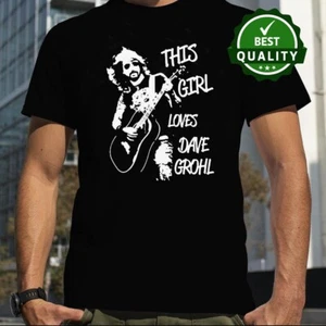 This girl loves Dave Grohl T-Shirt schwarz kurzarm alle Größen - Bild 1 von 6