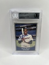 Dusty Baker Signed 1990 Pacific Legends #71 Card Beckett Auto