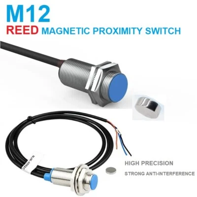 M12 Reed Proximity Switch Hall Effect 5-220V2Wire Reed Magnetic Proximity Sensor - Image 1 of 4