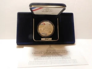 2000-P Library of Congress Commem. 90% Silver Proof Dollar US Mint COA OGP - Picture 1 of 5