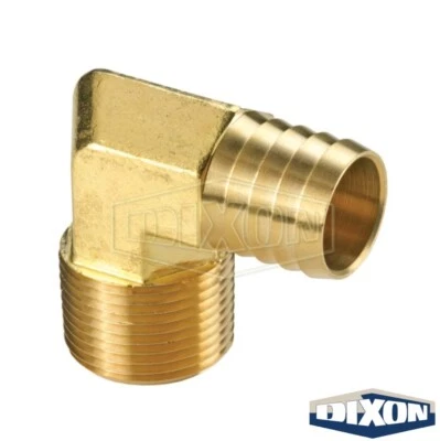 1/4" Hose ID x 1/8" Male NPTF 90° Brass Elbow 1290402C Dixon Valve FACTORY NEW! - Image 1 of 4