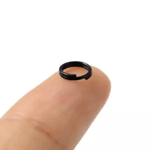 200pcs 8mm Mini Split Jump Ring with Double Loops Small Round Metal Black - Picture 1 of 8