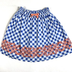 Matilda Jane 435 Tarte Tartin Happy & Free Blue Gingham Check Skirt Girls 12 - Picture 1 of 9
