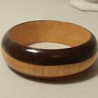Wood Bracelet Real Wood Painted Bangle Bracelet Chunky Wood Bracelet 2-1/2"