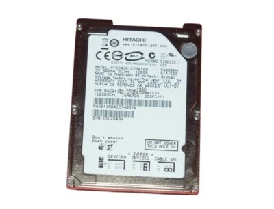 HTS541612J9AT00 Hitachi 120GB IDE 2.5" 5400rpm Hard Drive Tested Good Fre - Image 1 of 3